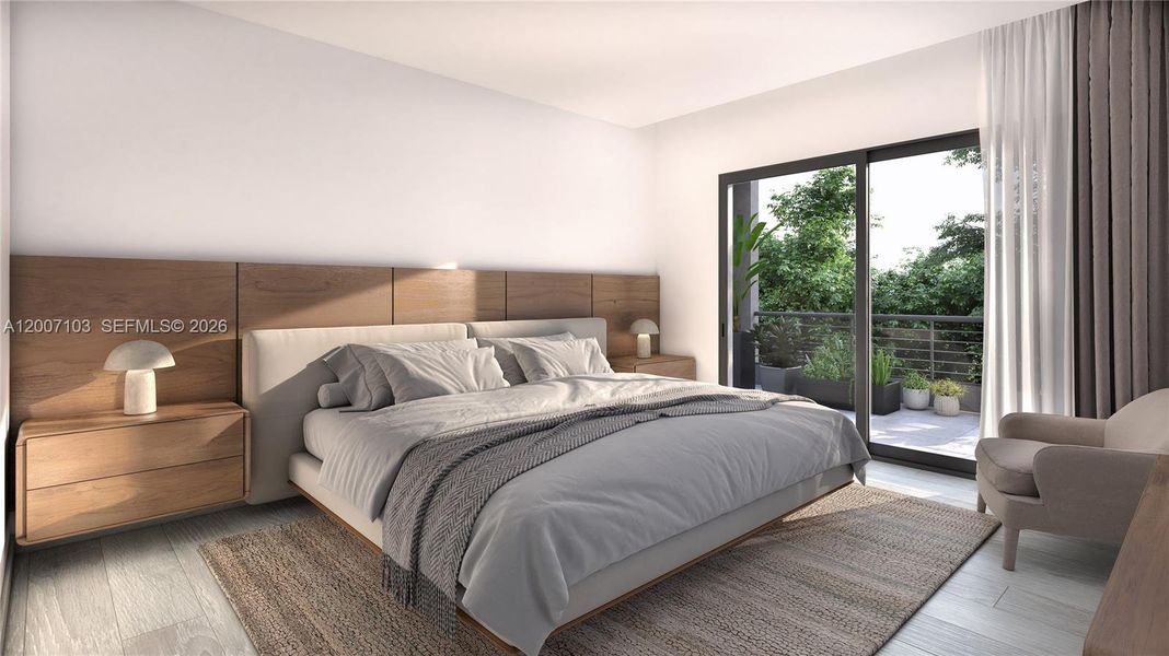 Furnished interior view inside a new home in , Miami (Image 6).