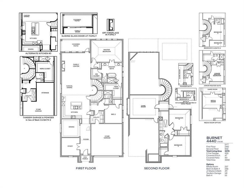 2D floor plan layout of this home in Hillside Village, Celina, TX (Image 3).