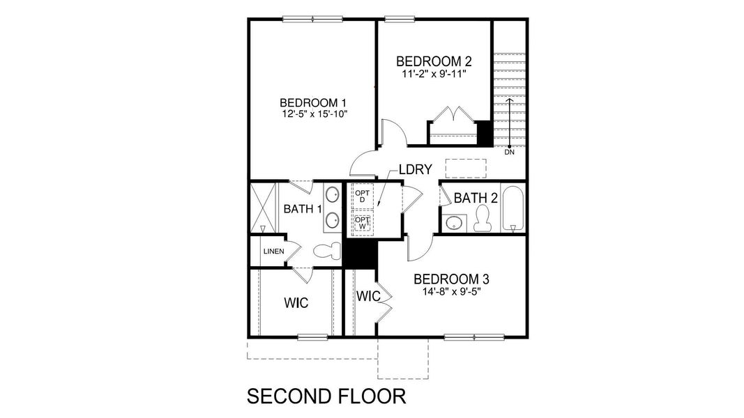 2D floor plan layout of this home in Wildbrook Village, Waynesville, NC (Image 5).