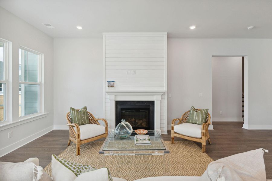 Furnished interior view inside a new home in Carnes Crossroads, Summerville (Image 2). Furnished interior view inside a new home in Carnes Crossroads, Summerville (Image 2).