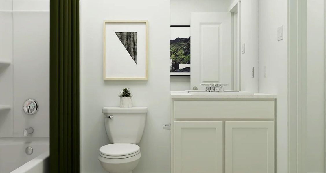 Furnished interior view inside a new home in Southern Pointe, College Station (Image 6).