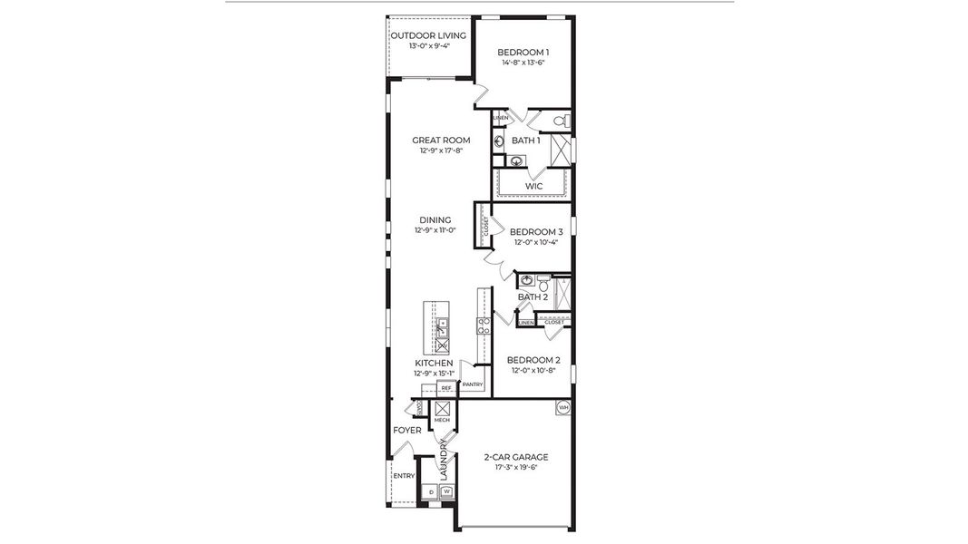 2D floor plan layout of this home in Lakes of Mount Dora, Mount Dora, FL (Image 3). 2D floor plan layout of this home in Lakes of Mount Dora, Mount Dora, FL (Image 3).