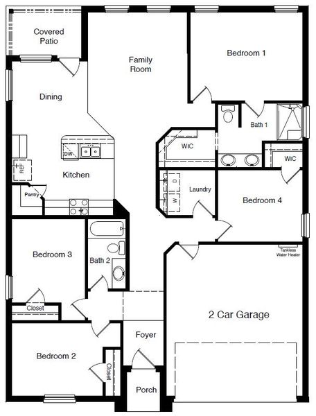 2D floor plan layout for the Starkville by D.R. Horton in Mustang Ridge, Andrews, TX (Image 3). 2D floor plan layout for the Starkville by D.R. Horton in Mustang Ridge, Andrews, TX (Image 3).