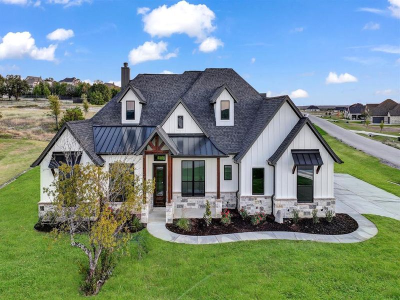 Front exterior of a new home in , Weatherford, TX, highlighting curb appeal (Image 26).