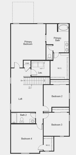 2D floor plan layout for the Plan 2763 by KB Home in Skyline Village Prelude, San Tan Valley, AZ (Image 7).