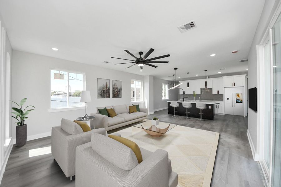 Furnished interior view inside a new home in , La Porte (Image 10). Furnished interior view inside a new home in , La Porte (Image 10).