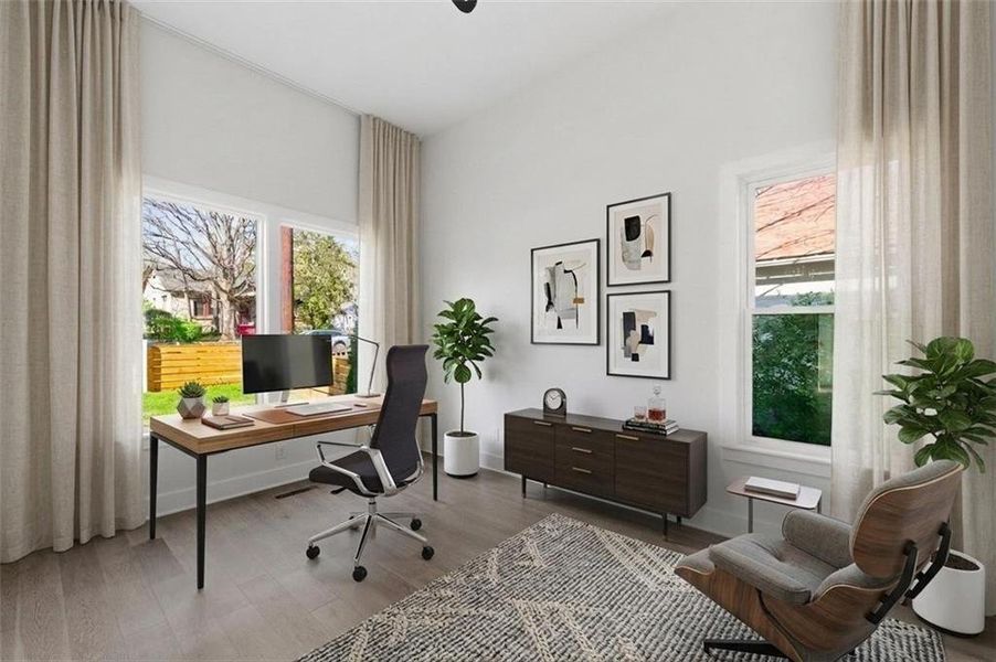 Furnished interior view inside a new home in , Atlanta (Image 9).