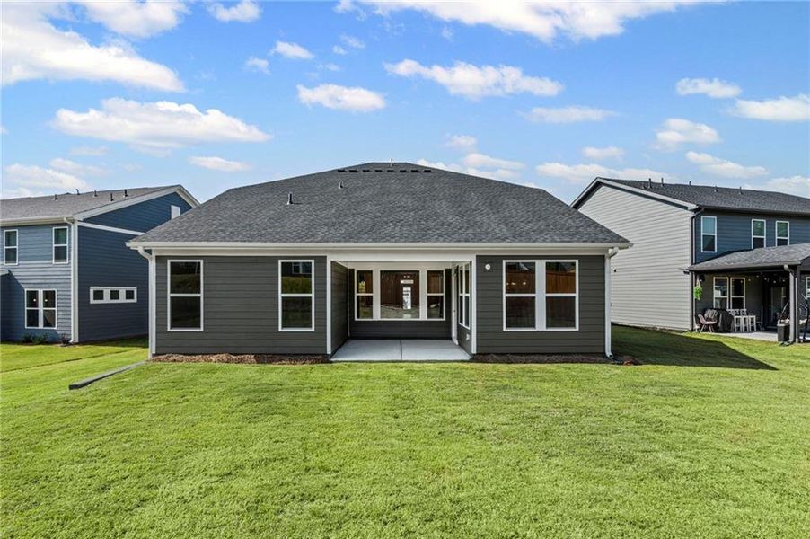 Front exterior of a new home in The Reserve At Liberty Park, Braselton, GA, highlighting curb appeal (Image 22). Front exterior of a new home in The Reserve At Liberty Park, Braselton, GA, highlighting curb appeal (Image 22).