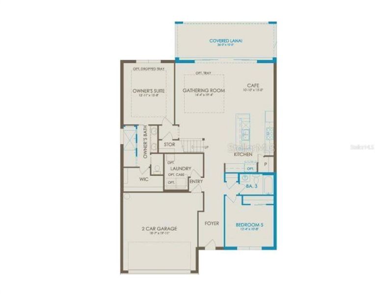 2D floor plan layout of this home in Willow Ridge, Montverde, FL (Image 4).