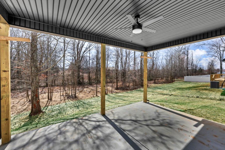 Exterior details and patio area of a home in Bellshire, Clarksville (Image 3). Exterior details and patio area of a home in Bellshire, Clarksville (Image 3).