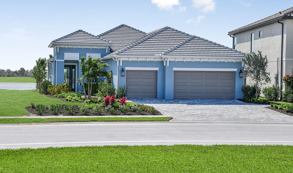 Representative exterior photo of a completed home built from the Bright Meadow 2 by Neal Communities in SkySail, Naples, FL (Image 21).
