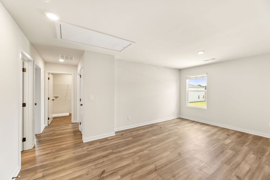 A room with white walls. A room with white walls.