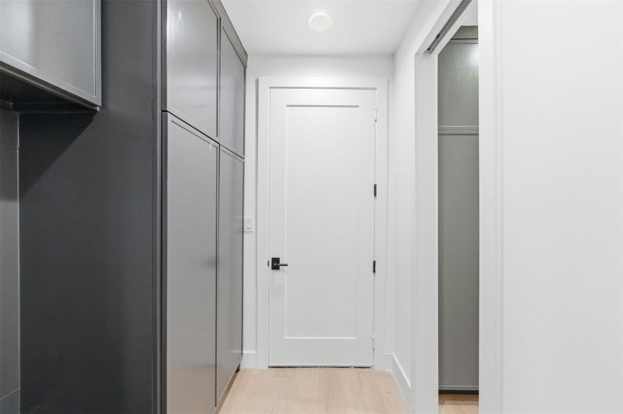 Keep everyday essentials organized in this thoughtfully designed mud room offering both style and functionality.