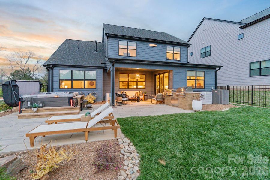 Exterior details and patio area of a home in Amara Chase, Huntersville (Image 32).