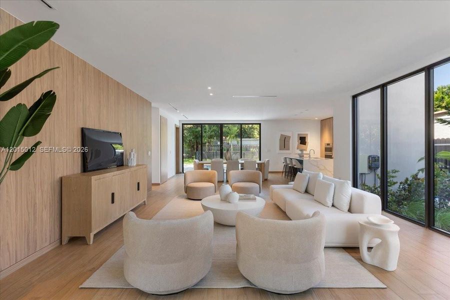 Furnished interior view inside a new home in , Miami (Image 25).