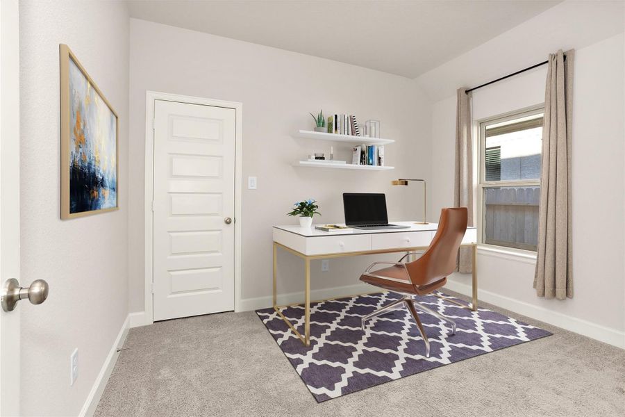 Secondary Bedroom privately tucked to the back of the property makes a great study. Secondary Bedroom privately tucked to the back of the property makes a great study.