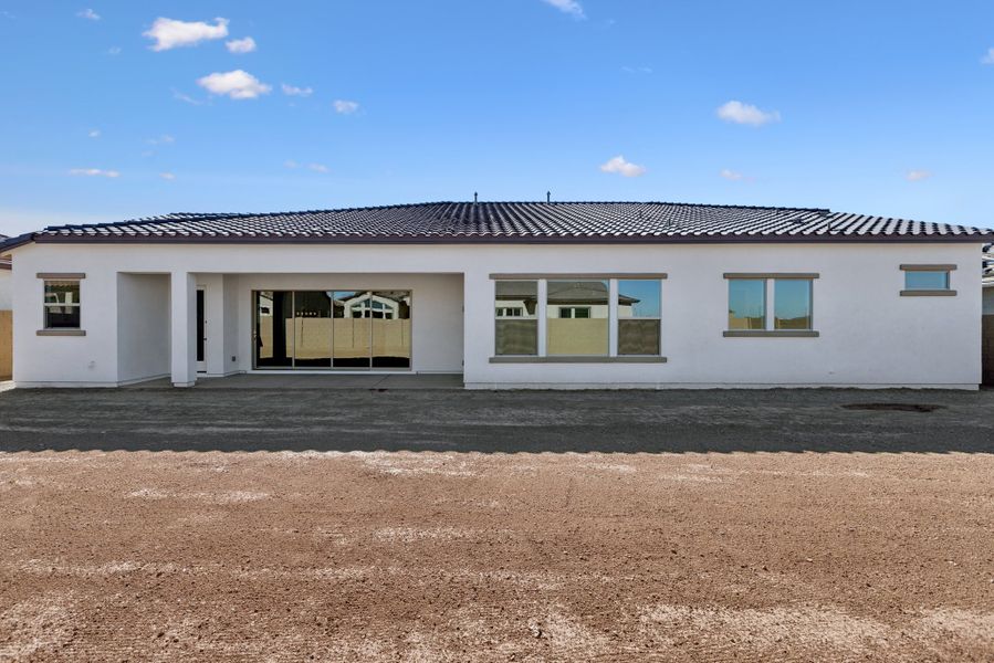 Exterior details and patio area of a home in Suelo at Legado West, Queen Creek (Image 3). Exterior details and patio area of a home in Suelo at Legado West, Queen Creek (Image 3).
