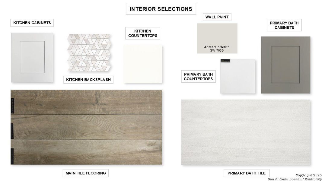 Sample of building materials used in homes in Stillwater Ranch 40', San Antonio (Image 26). Sample of building materials used in homes in Stillwater Ranch 40', San Antonio (Image 26).