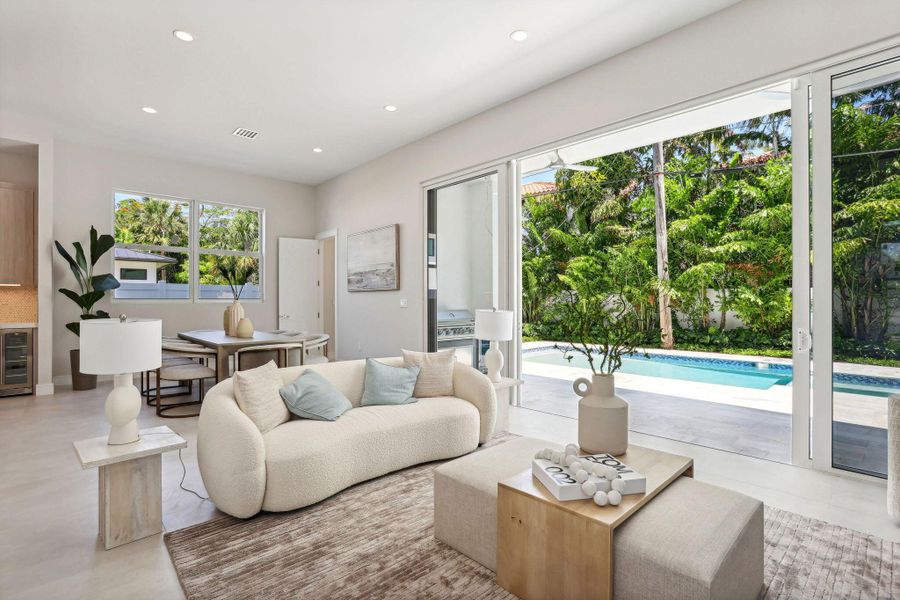 Furnished interior view inside a new home in , Delray Beach (Image 30). Furnished interior view inside a new home in , Delray Beach (Image 30).