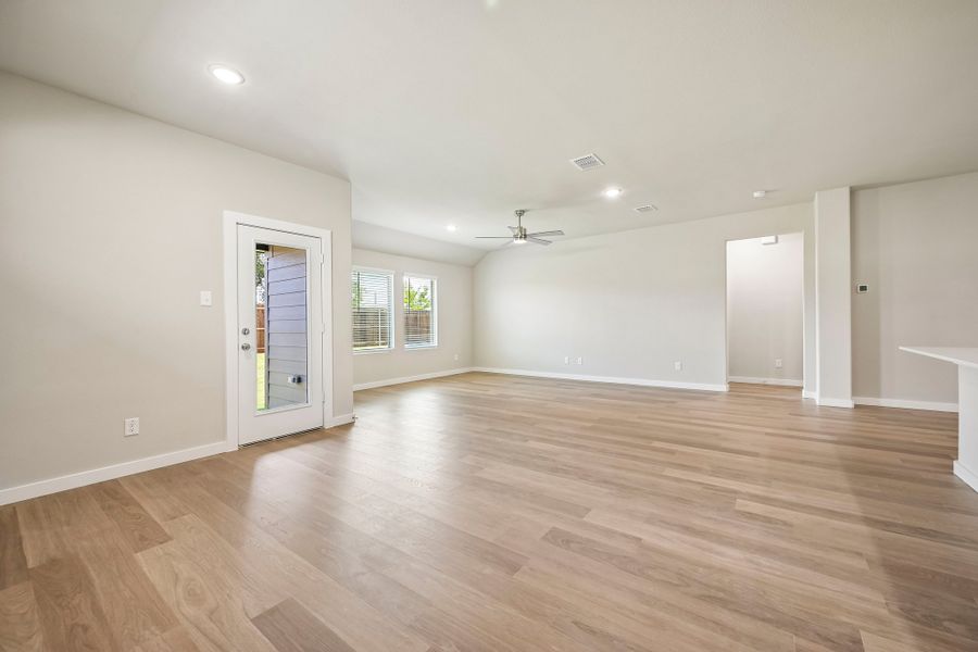 Living Room in the Harrison home plan by Trophy Signature Homes