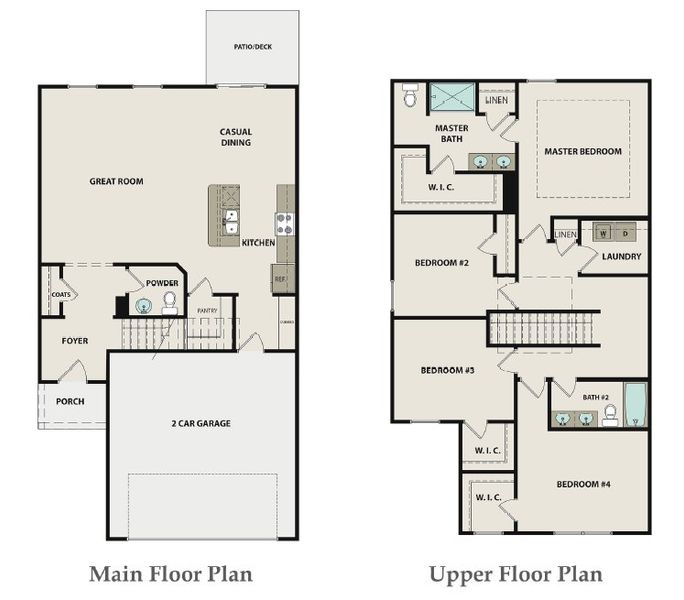 2D floor plan layout of this home in Harmon Hill Estates, Hopkins, SC (Image 3).