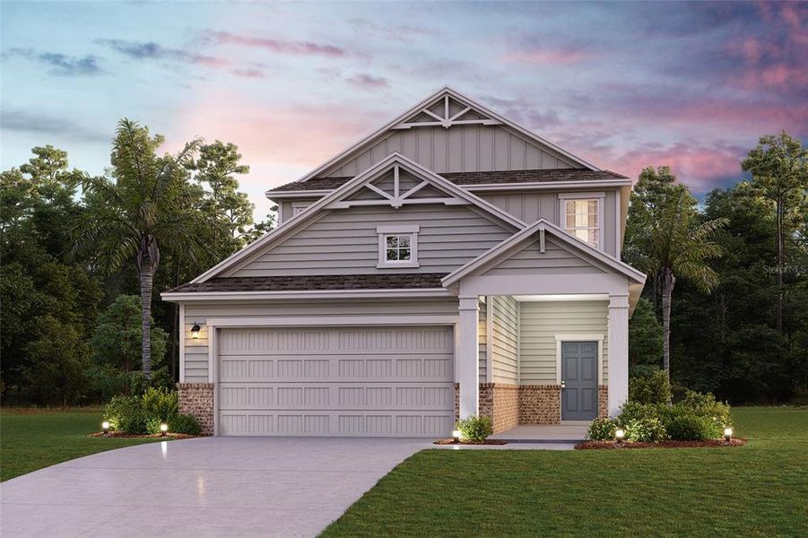 Front exterior of a new home in , Palm Coast, FL, highlighting curb appeal (Image 2). Front exterior of a new home in , Palm Coast, FL, highlighting curb appeal (Image 2).