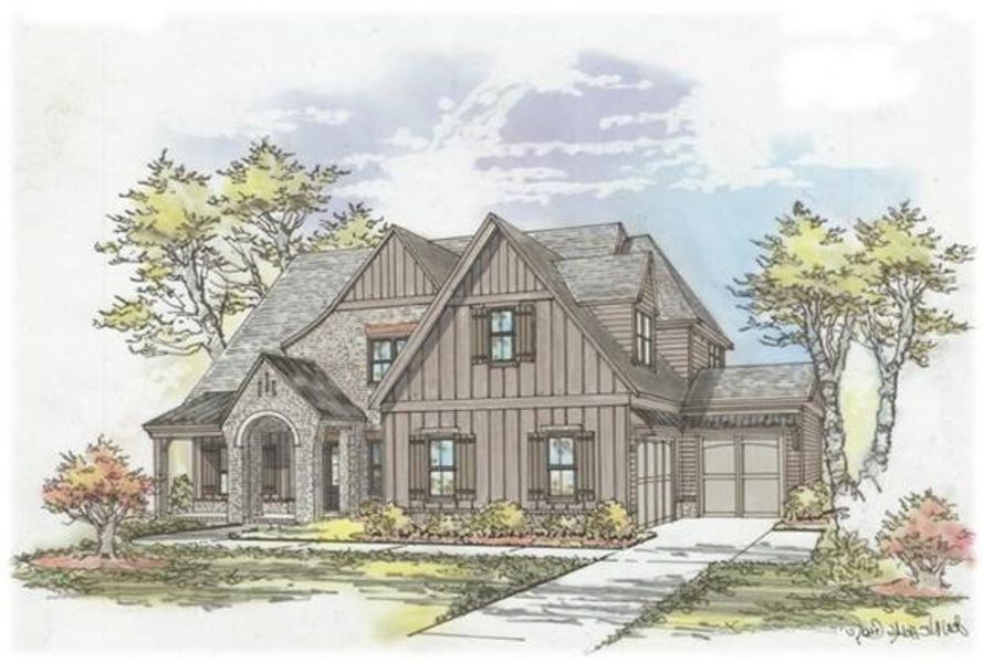 Exterior rendering of this home design in , Marietta, GA (Image 2). Exterior rendering of this home design in , Marietta, GA (Image 2).