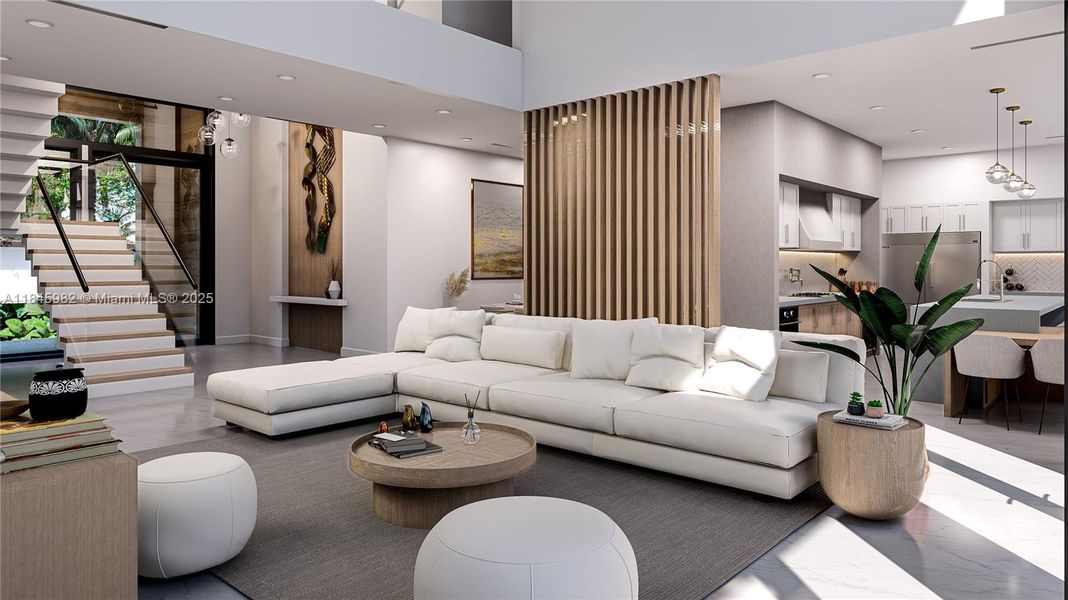 Furnished interior view inside a new home in , Pompano Beach (Image 8).