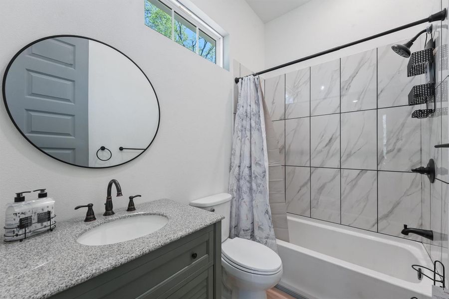 Furnished interior view inside a new home in , Point Blank (Image 7).