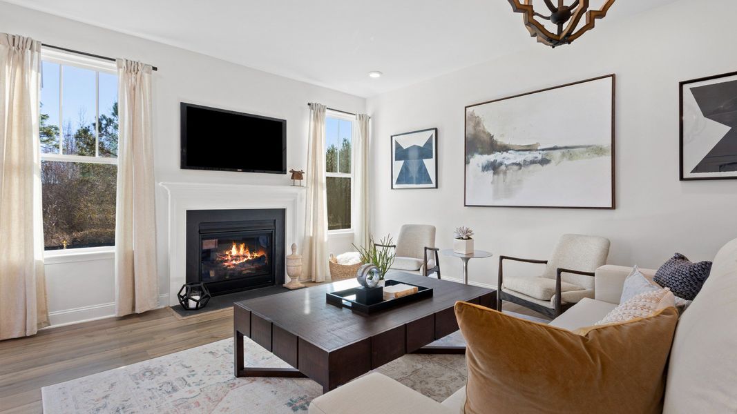 Representative furnished interior of a home built from the Cooper 3 by DRB Homes in Bellerose, Gibsonville (Image 7). Representative furnished interior of a home built from the Cooper 3 by DRB Homes in Bellerose, Gibsonville (Image 7).