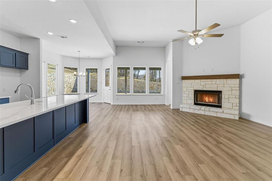 Furnished interior view inside a new home in Oak Grove Addition, Springtown (Image 9).