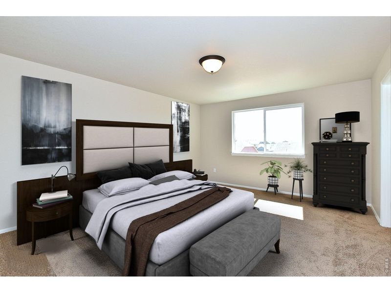 Furnished interior view inside a new home in Union Colony West, Greeley (Image 12).