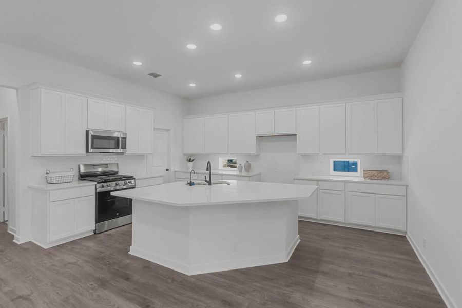 Representative furnished interior of a home built from the Sacha by Chesmar Homes in The Crossvine, Forney (Image 5).