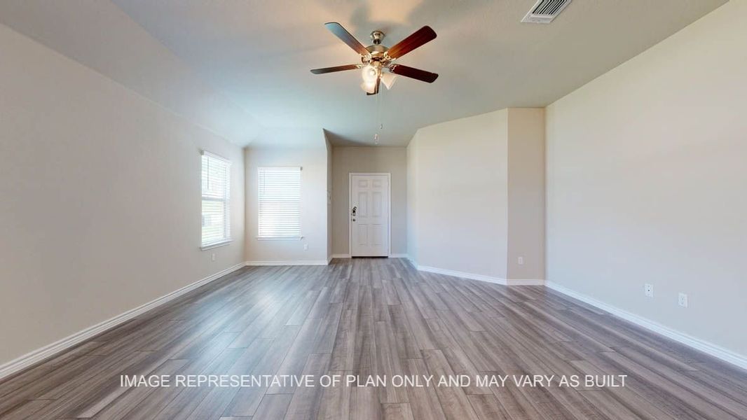 Representative unfurnished interior of a home built from the Elmwood by D.R. Horton in Foxborough, Waco (Image 19). Representative unfurnished interior of a home built from the Elmwood by D.R. Horton in Foxborough, Waco (Image 19).