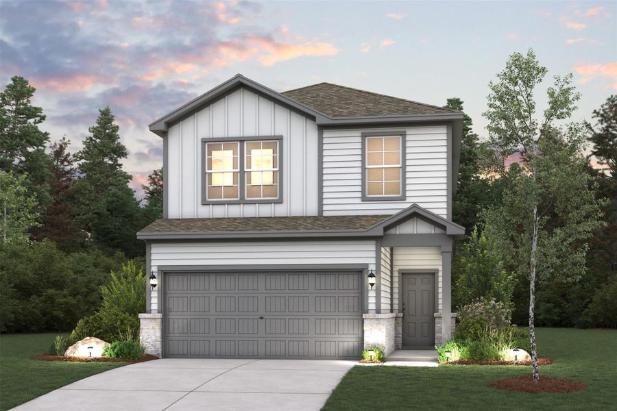 Front exterior of a new home in Cloverdale, Houston, TX, highlighting curb appeal (Image 2). Front exterior of a new home in Cloverdale, Houston, TX, highlighting curb appeal (Image 2).