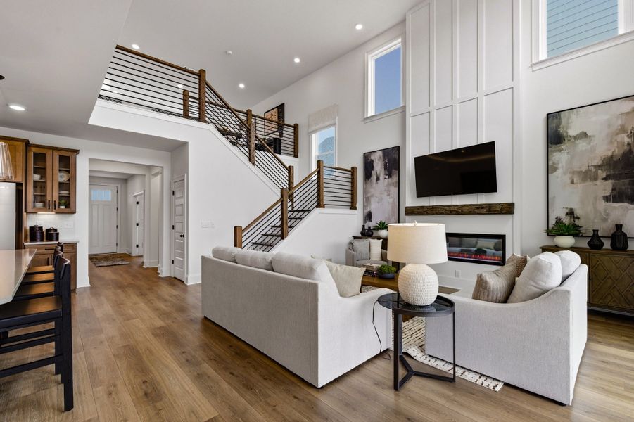 Representative furnished interior of a home built from the Ivey by Beazer Homes in Marshfield, Longs (Image 5).