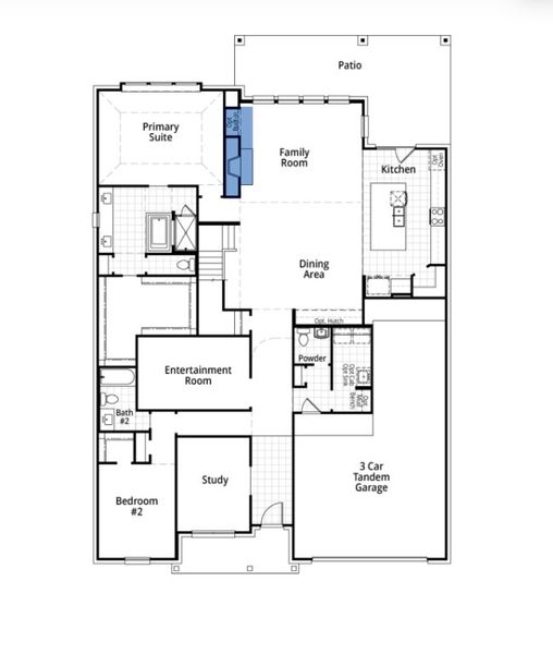 2D floor plan layout for the Foxleigh Plan by Highland Homes in Monterra: 70ft. lots, Rockwall, TX (Image 3). 2D floor plan layout for the Foxleigh Plan by Highland Homes in Monterra: 70ft. lots, Rockwall, TX (Image 3).