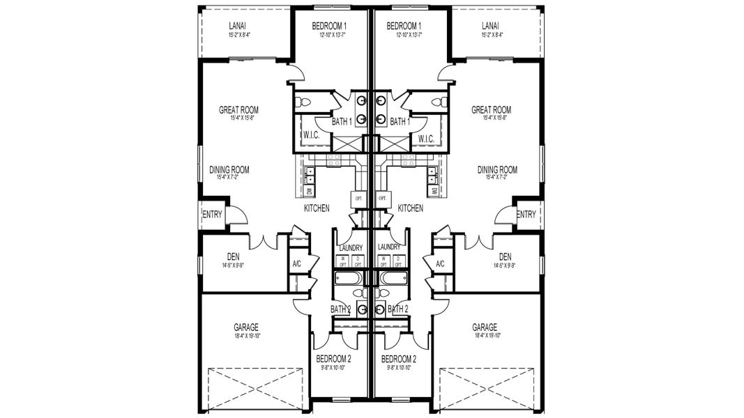 2D floor plan layout of this home in Heritage Lake Park, Punta Gorda, FL (Image 2).