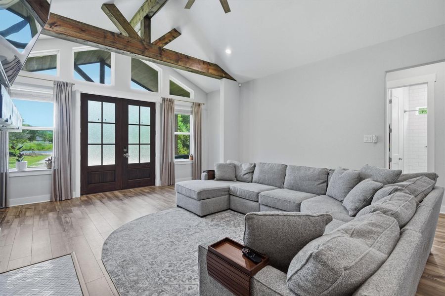 Stunning double front doors, custom beam at the entry. Fresh paint and LVP floors throughout. Stunning double front doors, custom beam at the entry. Fresh paint and LVP floors throughout.