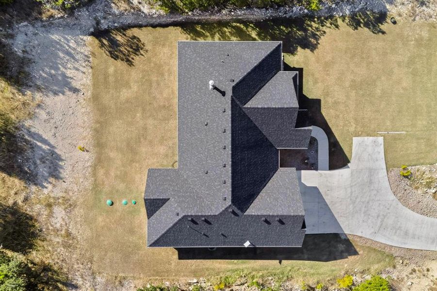 View from above of property