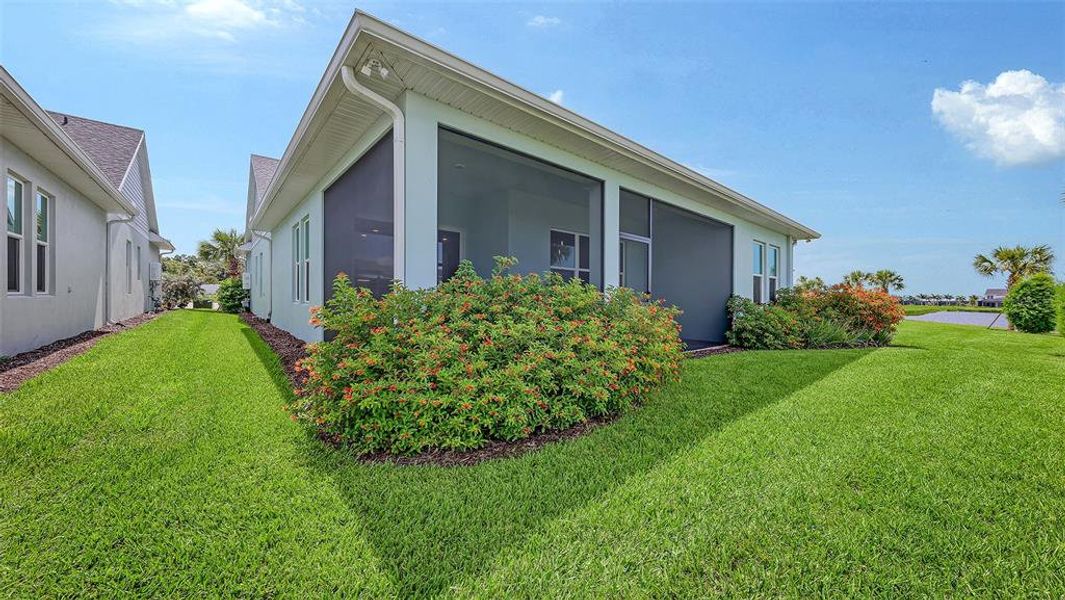 Exterior details and patio area of a home in Gracewater at Sarasota, Sarasota (Image 30).