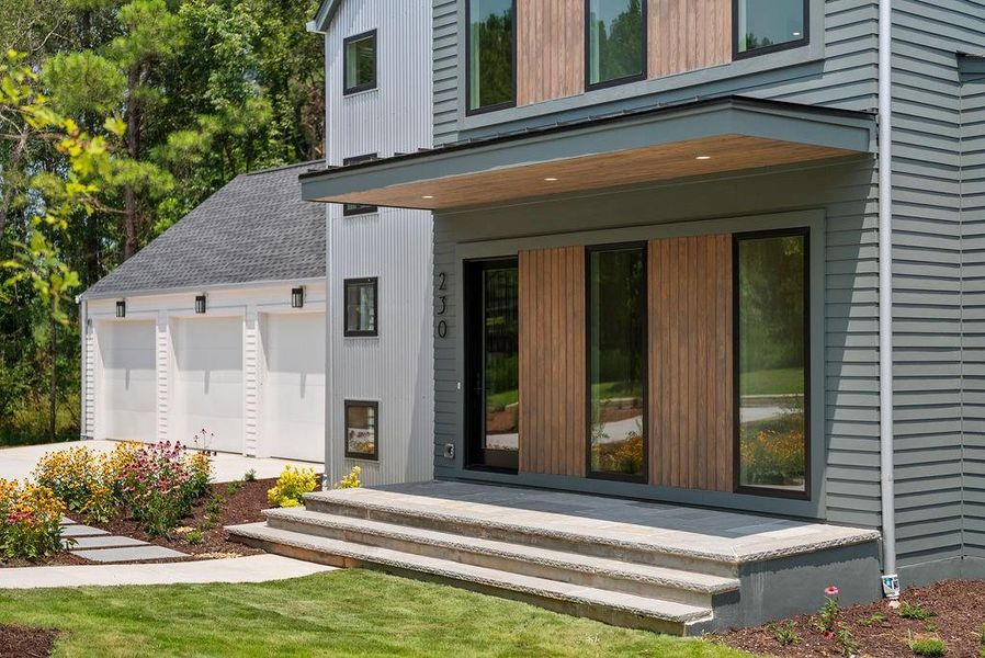 Exterior details and patio area of a home in Aster, Roswell (Image 37).