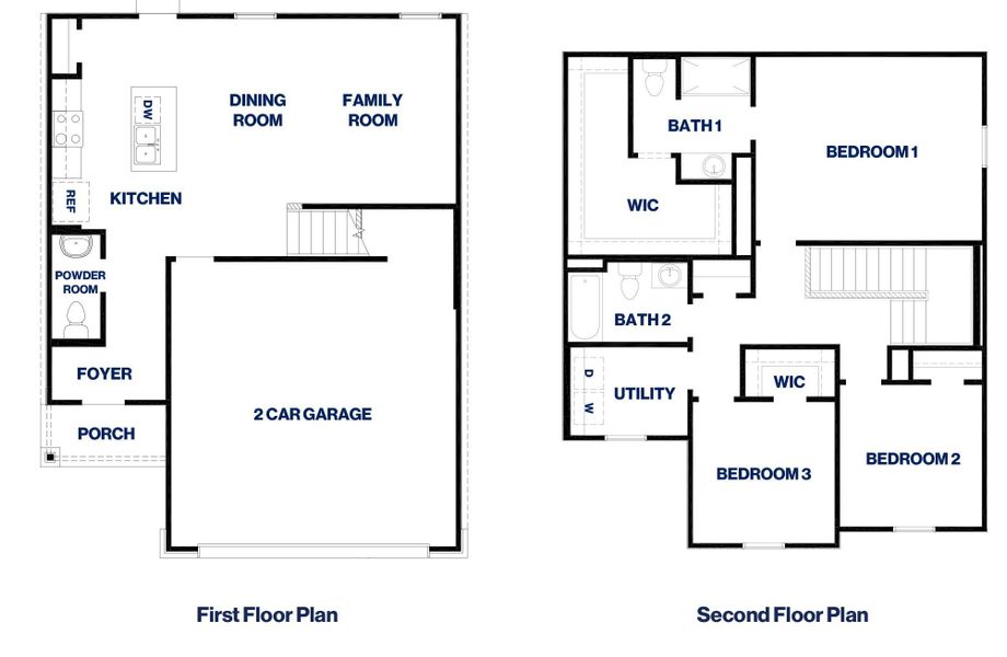 2D floor plan layout of this home in Silverthorne, Conroe, TX (Image 3).