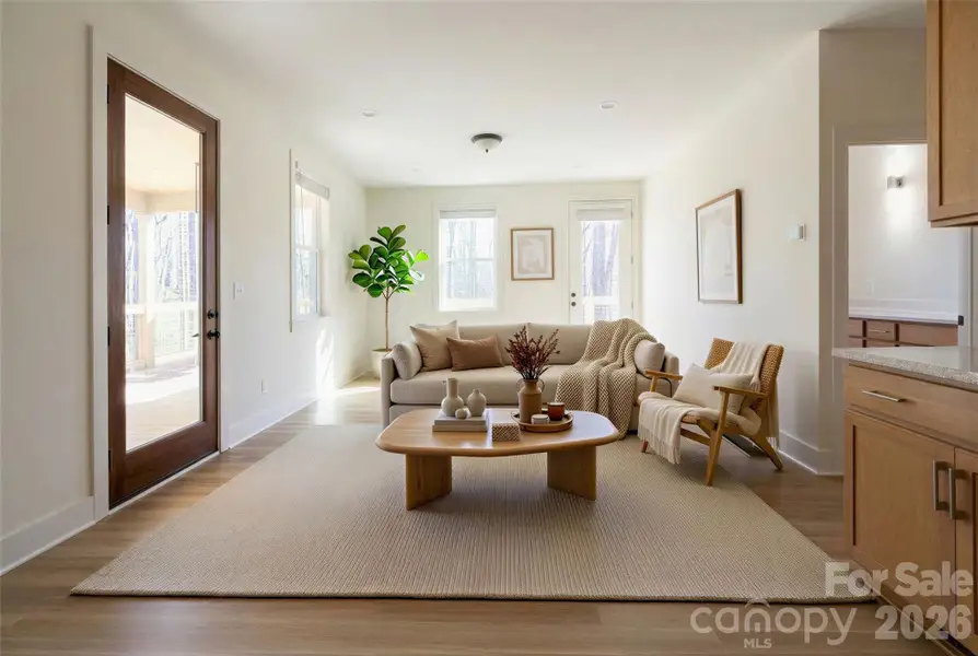 VIRTUALLY staged living room