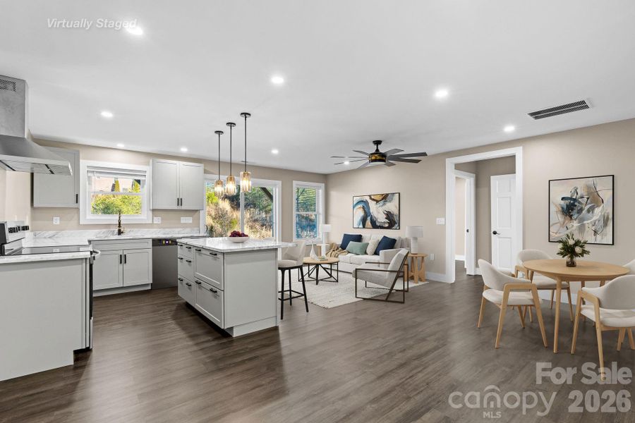 Furnished interior view inside a new home in , Weaverville (Image 18).