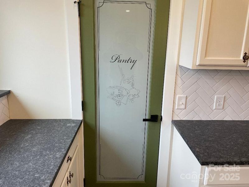 Pantry entry from kitchen