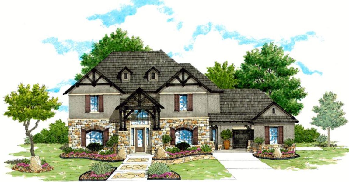 Representative rendering of the exterior for the 4408 by Texas Homes (Image 7).