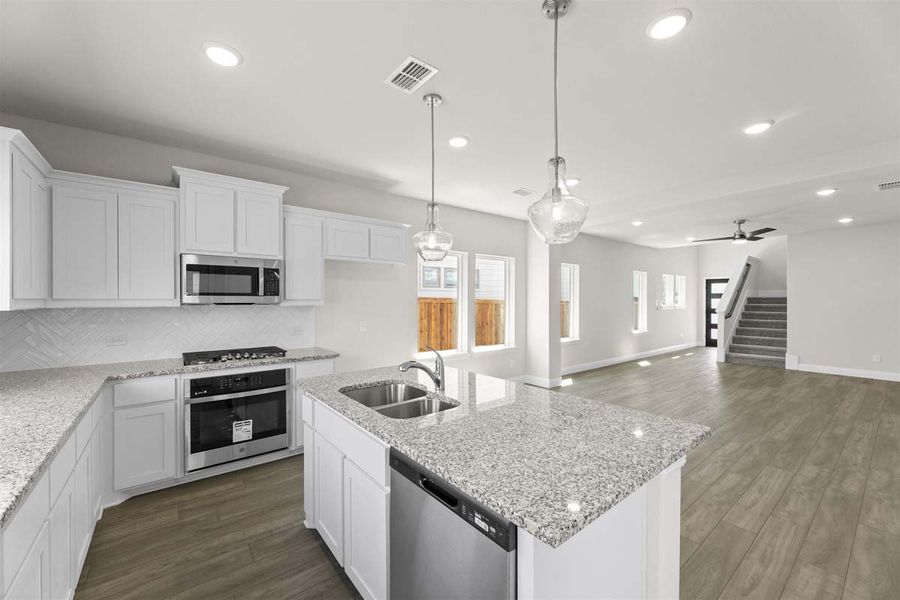 Furnished interior view inside a new home in Keeneland, Aubrey (Image 5).