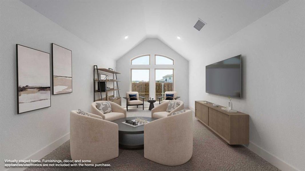 Furnished interior view inside a new home in Mosaic 50', Celina (Image 8). Furnished interior view inside a new home in Mosaic 50', Celina (Image 8).