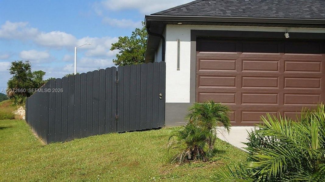 Left side fence entrance Left side fence entrance